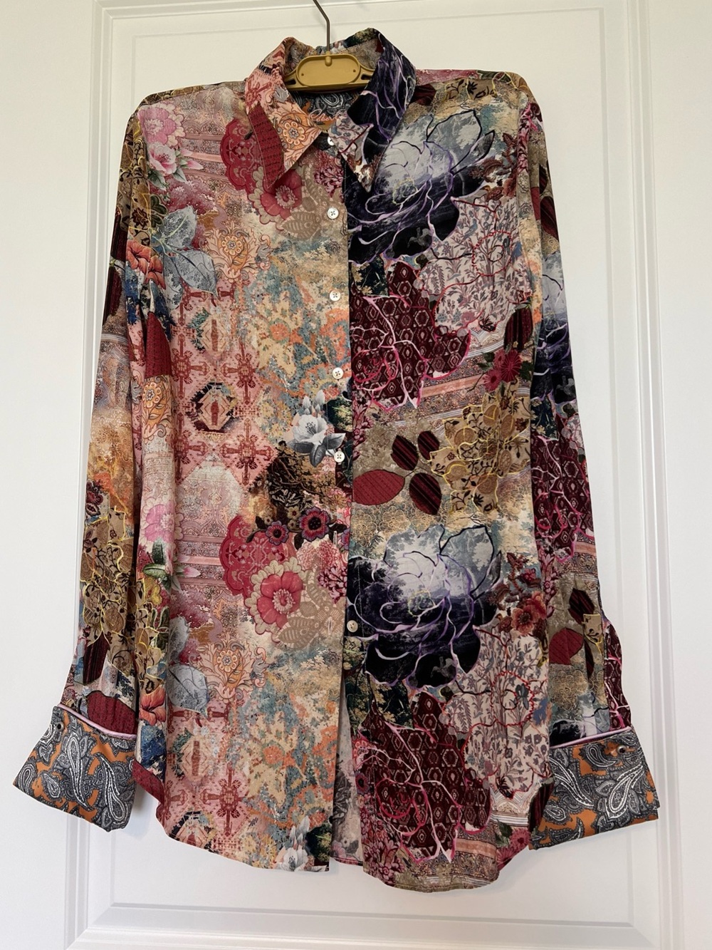 Robert Graham women’s Floral silk blend Button-Up Blouse in Multicolour